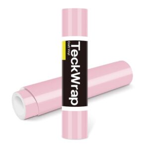 TECKWRAP Vinil adesivo permanente 30,5 cm x 3 m, rosa queen brilhante (Discos de Vinil)