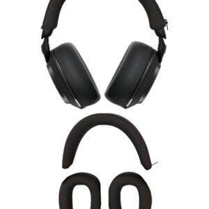 [2 conjuntos] para Bowers & Wilkins Px7 S3, capa protetora de silicone NOUKAJU , acessórios para fones de ouvido, almofadas de silicone e faixa de cabeça, capa para fones de ouvido B&W Px7 S3 (preto) (Equipamentos)