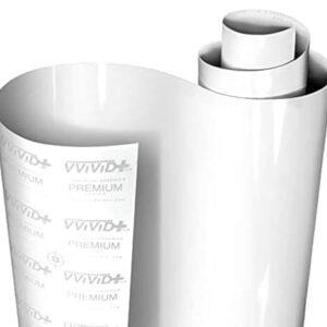 VViViD + Filme de vinil premium ultra brilhante (0,5 m x 1,5 m, branco brilhante) (Discos de Vinil)