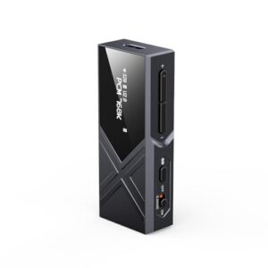 FiiO KA17 decodificador de áudio HiFi USB DAC portátil, ES9069Q PCM768 DSD512 saída 3,5/4,4 mm para Android, iOS, Mac Win10 (preto) (Equipamentos)