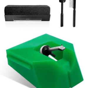 Cartuchos para toca-discos de substituição verde AT-VMN95E Stylus toca-discos, agulha elíptica para toca-discos AT-LP120X, agulha de toca-discos de vinil para atualização do toca-discos (Equipamentos)