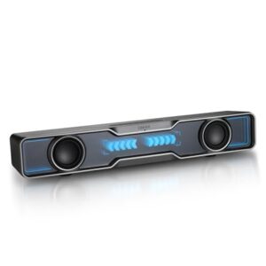 Edifier Barra de som multimídia QS30 com iluminação dinâmica, Bluetooth V5.4, graves aprimorados, microfone integrado, vários efeitos sonoros via aplicativo, alto-falante alimentado por USB para (Equipamentos)