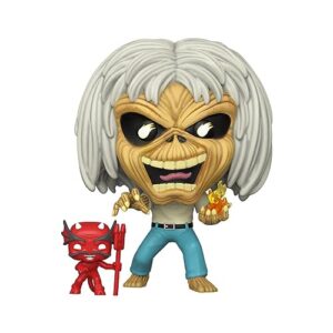POP Rocks: Iron [Maiden] - Número da Fera (Esqueleto Eddie) Boneco de vinil Funko (incluído com caixa protetora compatível), multicolorido, 9,5 cm (Discos de Vinil)