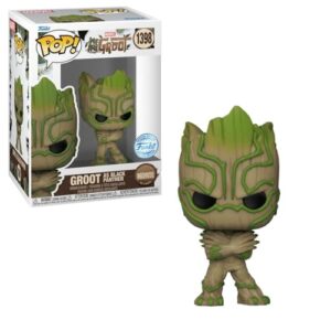 Boneco Funko Pop! Marvel 85 Anos - Groot como Pantera Negra (Discos de Vinil)