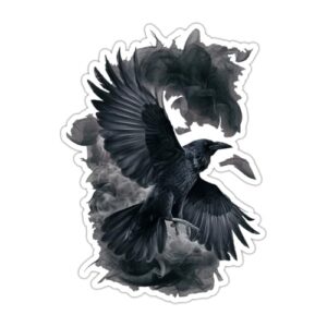 Adesivo à prova d'água de vinil Black Crow - decalque gráfico - Auto, parede, laptop, célula, caminhão adesivo para janelas, carros, caminhões 12,7 cm (Discos de Vinil)