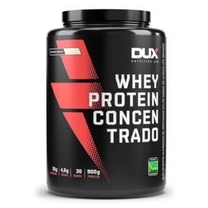 Whey Protein Concentrado Pote (900g), Chocolate Branco, Dux Human Health