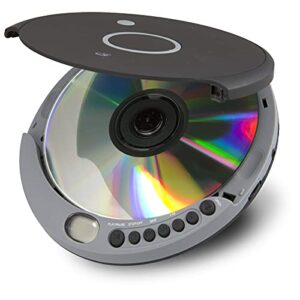 GPX CD Player e MP3 com Anti Skip Proteção e fones de ouvido estéreo, Black Grey PC807BMP3U pessoal portátil (Micro USB ou 2 AA pilhas não incluídas) (Equipamentos)