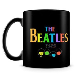 Caneca The Beatles (100% Preta) (Discos de Vinil)