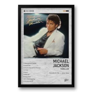 Quadro Álbum Spotify Thriller - Michael Jackson - 40x60cm (Discos de Vinil)