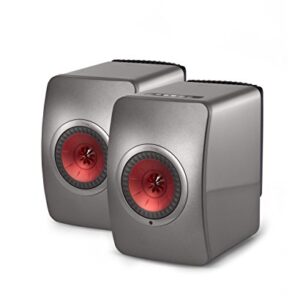 KEF Sistema de música LS50 sem fio, Cinza/vermelho (Equipamentos)