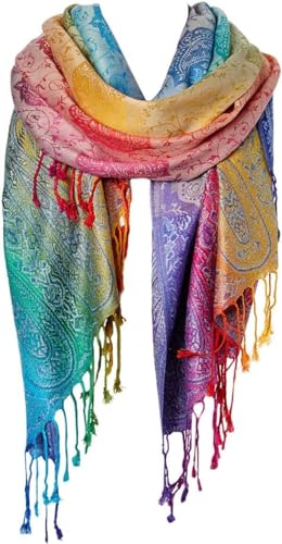 guiyal Cachecol macio vintage de mistura de algodão com bordas com franjas, Jacquard acetinado amarelo, 75 inches x 30 inches (Equipamentos)