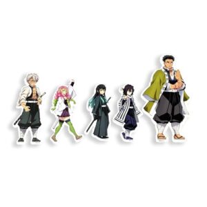 Demon Slayer - Pacote de adesivos de vinil - Pacote Hashira #2 5 Pacote de adesivos 7,6-10 cm - Otaku (Discos de Vinil)