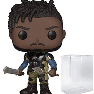 Marvel: Pantera Negra – Boneco Pop! de vinil de Erik Killmonger sem máscara (embalado com capa protetora de caixa pop) (Discos de Vinil)