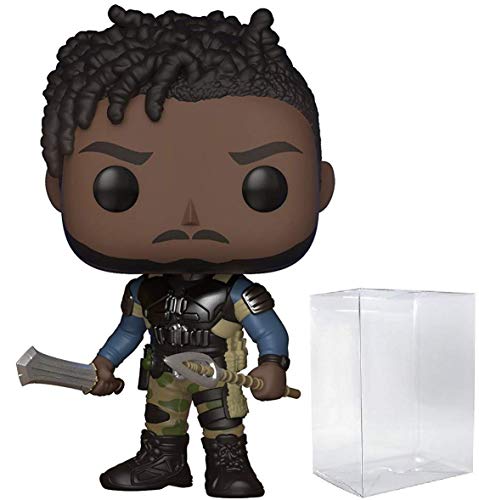 Marvel: Pantera Negra – Boneco Pop! de vinil de Erik Killmonger sem máscara (embalado com capa protetora de caixa pop) (Discos de Vinil)