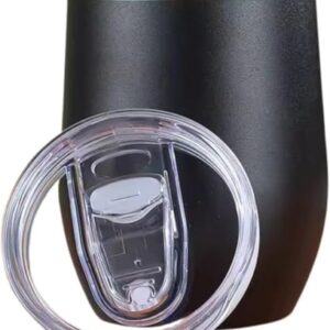Copo Térmico Ovo Cuia 350ml com Tampa Antivazamento Preto – Aço Inoxidável Parede Dupla com Isolamento a Vácuo, Mantém Bebidas Geladas e Quentes, Design Anatômico Premium. (Preto) (Cervejas)