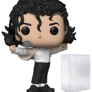 POP Funko Rocks: Michael Jackson - Super Bowl Halftime Show Vinyl Figure (Bundled with Compatible Box Protector Case), Multicolored, 3.75 inches (Discos de Vinil)