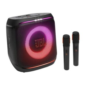 JBL, Caixa de Som, PartyBox Encore Essential 2 Mic, Show de Luzes, Bluetooth, Portátil, Resistente a Respingos, Bateria de até 15h, Som JBL Pro Sound, AI Sound Boost, 100 W RMS (Equipamentos)