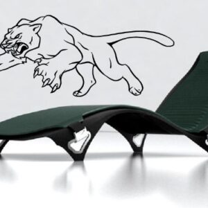 DesignToRefine Pantera Hunting Jump Asian Woods Hunter Animal Decor Wall Mural Vinil Art Sticker M343 (Discos de Vinil)