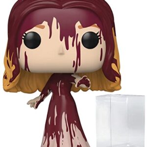 POP Carrie – Carrie Telekinesis #1247 [Bloody] Boneco de vinil Funko (com capa protetora compatível), multicolorido, 9,5 cm (Discos de Vinil)