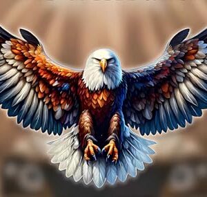 2 peças de adesivos de vinil Eagle Spread Wings à prova d'água para carro, caminhão, para-choque, motocicleta, laptop, parede, patriótico, durável, A-46 (Discos de Vinil)