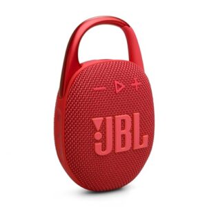 JBL Clipe 5 – Alto-falante Bluetooth ultraportátil, impermeável e à prova de poeira, mosquetão integrado, até 12 horas de reprodução, feito em parte com materiais reciclados (vermelho) (Equipamentos)