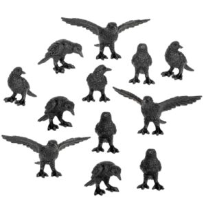 Accoutrements Itty Bitty Crows: A Pocketful of Crows - 12 Tiny Soft Vinyl Corvids in Four Poses, Our Tiniest Murder Yet (Discos de Vinil)