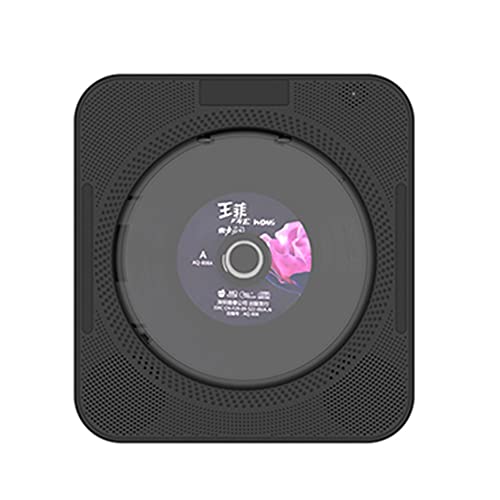 Qudai YHS-08C CD player portátil para montagem em parede CD player de música com controle remoto Bluetooth Rádio FM Alto-falante HiFi com tela LED USB 3,5 mm AV (Equipamentos)