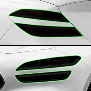 BOGAR TECH DESIGNS Pré-cortado para Genesis G70 2022-2025 Kit de tonalidade de farol traseiro completo, fumaça escura (Discos de Vinil)