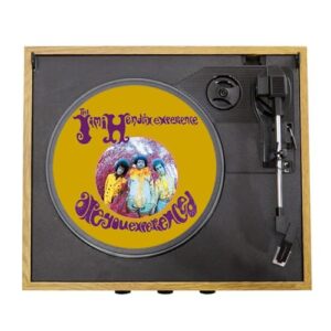 Jimi Hendrix - Você tem experiência? Tapete deslizante para toca-discos gráfico - Tapete de 29,8 cm para toca-discos de vinil de 30,5 cm - Melhora o suporte de som - Tapete para toca-discos de 1/20.3 (Discos de Vinil)