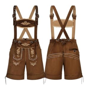 SightYoung Roupas masculinas Oktoberfest, fantasias tradicionais da Oktoberfest, fantasia de Lederhosen da Baviera alemã, fantasias de Halloween para festival de cerveja, marrom escuro, GG (Cervejas)