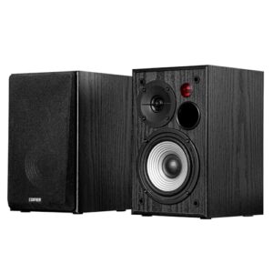 Edifier R990BT Alto-falantes Bluetooth para computador – Alto-falante ativo 2.0 – Monitor de estúdio alimentado para PC Smartphone Tablet – Gabinete MDF – 24W RMS (par) (Equipamentos)