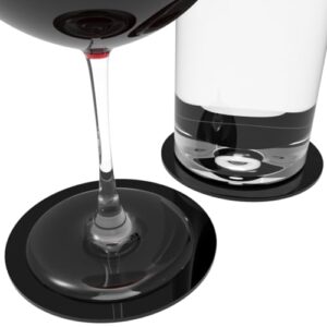 Kit Conjunto Premium de 6 Unidades Porta-Copos Redondos Preto Bolacha e Pés Antiderrapantes de Silicone para Cerveja e Chopp Descanso Bancada ou Mesa - ARTBOX3D (Cervejas)