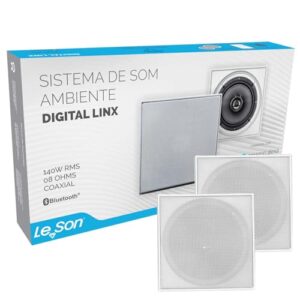 Arandela Caixa Som Ambiente Bluetooth Ativa 140W Quadrada (Equipamentos)