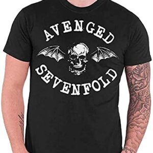 Avenged Sevenfold - Camiseta clássica Deathbat, Médio, preto, P (Discos de Vinil)