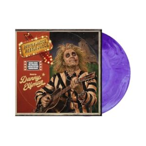 Beetlejuice Beetlejuice (Original Soundtrack) Vinyl Purple and White Hand Pour LP, 11x11 insert - Danny Elfman (Discos de Vinil)
