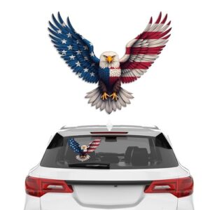 Rousrie Adesivos de vinil à prova d'água American Bald Eagle para caminhões e carros, design de adesivo patriótico removível, 18 cm (Discos de Vinil)