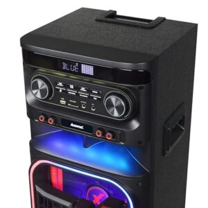 Amvox Torre de Som Amplificada ATX 2108M Quadradinho, 2100W RMS, Bluetooth, Equalizador, Bivolt, Display e Iluminação em LED (Equipamentos)
