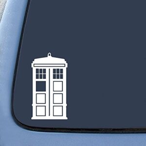Adesivo DW Police Box Decalque Notebook Carro Laptop 5.1 cm x 12.7 cm (Branco) (Discos de Vinil)