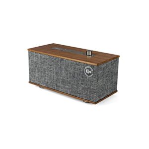 Klipsch Aquele com Google Voice Assistant estéreo sem fio em nogueira | Bluetooth habilitado, pronto para vários cômodos, e serve para quase qualquer lugar (Equipamentos)