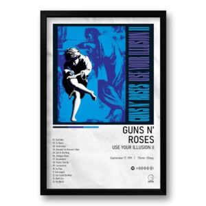 Quadro Álbum Spotify Use Your Illusion vol 2 - Guns N' Roses - 40x60cm (Discos de Vinil)