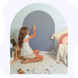 New! Magnetic Wall Decal for Kids Playrooms, Colorable and Magnetic Tile Compatible (Discos de Vinil)