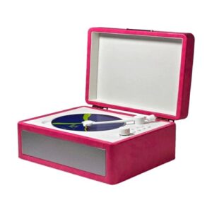 CD Player Player, Bandeja Multifuncional BT 5.0 Record Player USB Drive Drive Controle Remoto Infravermelho Com 2 Alto -falantes Música Sem Fio Streaming (Rosa) (Equipamentos)