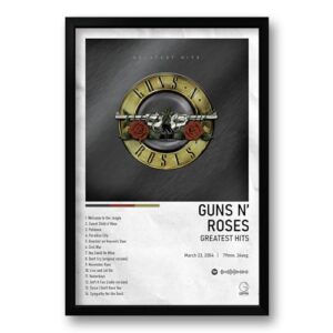 Quadro Álbum Spotify Greatest Hits Guns And Roses Tam. 40x60cm (Discos de Vinil)
