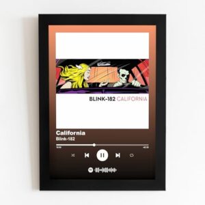 Quadro com Moldura Spotify Álbum California Blink-182 Tam. 15X21cm (Discos de Vinil)