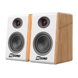 Monitor de Áudio Ssound SS-003 80W RMS Bluetooth/Optical/USB/RCA-Branco (Equipamentos)