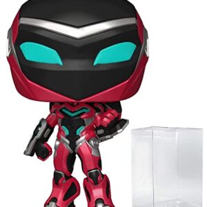 POP Marvel: Pantera Negra: Wakanda Forever - Boneco de vinil Funko Ironheart MK 2 (incluído com caixa protetora compatível), multicolorido, 9,5 cm (Discos de Vinil)