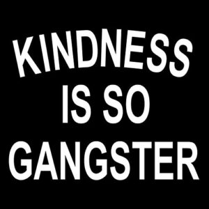 Creative Concept Ideas Adesivo de vinil Kindness is So Gangster CCI |Laptop Carros Caminhões Vans Paredes | Branco | 14 x 11,4 cm | CCI2584 (Discos de Vinil)