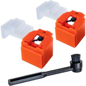 Pacote com 2 agulhas de toca-discos ATN3600L para modelos AUDIO TECHNICA com escova de limpeza (Equipamentos)