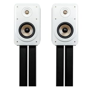 Polk Signature Elite ES15 Bookshelf Speaker - Hi-Res Audio Certified, Dolby Atmos & DTS:X Compatible, 1" Tweeter & 5.25" Woofer, Power Port Technology for Effortless Bass (Pair, Elegant White-Washed) (Equipamentos)