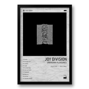 Quadro Álbum Spotify Unknown Pleasures - Joy Division - 40x60cm (Discos de Vinil)